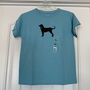 NWT Black Dog Light Blue SS T-Shirt, Ladies Small